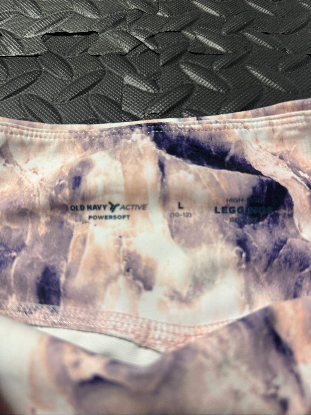 Old Navy Active PowerSoft High Rise Marble Print Leggings Girls L - Picture 6 of 8